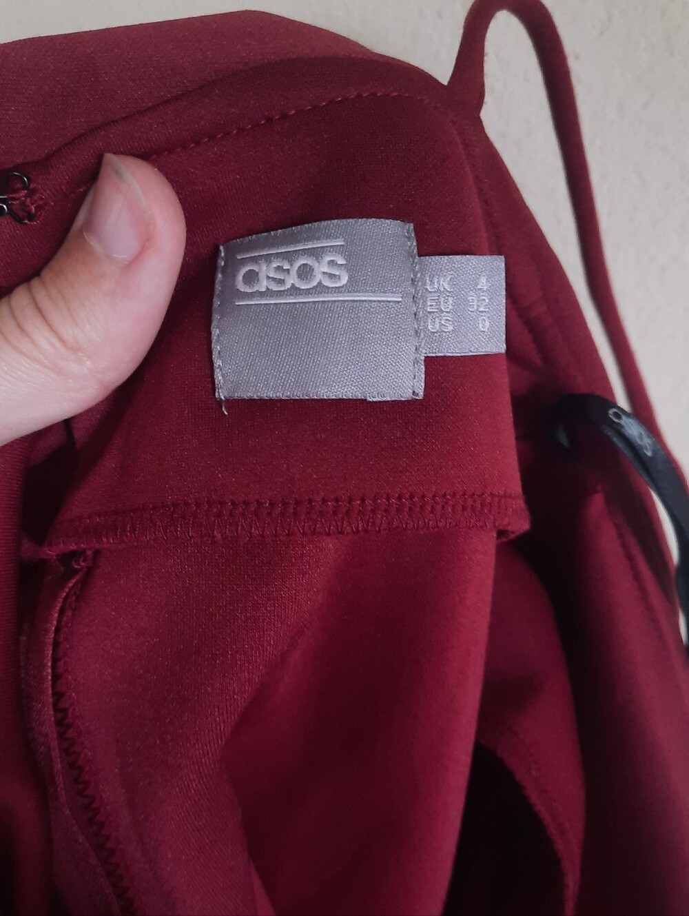 ASOS Burgundy Ruffle Mini Dress - Picture 2 of 6